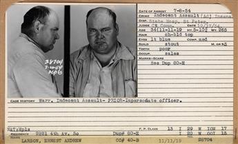 (AMERICAN MUG SHOTS--MOUNTED) Group of 20 mug shot diptychs of suspected criminals from Minneapolis/St. Paul, Minnesota,